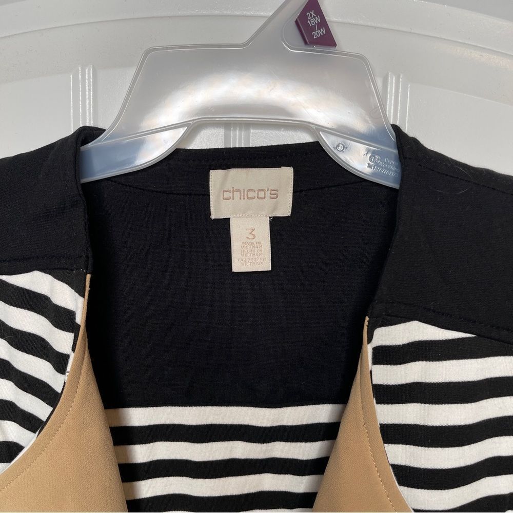 Chico’s Cropped Stripped Jacket - image 3